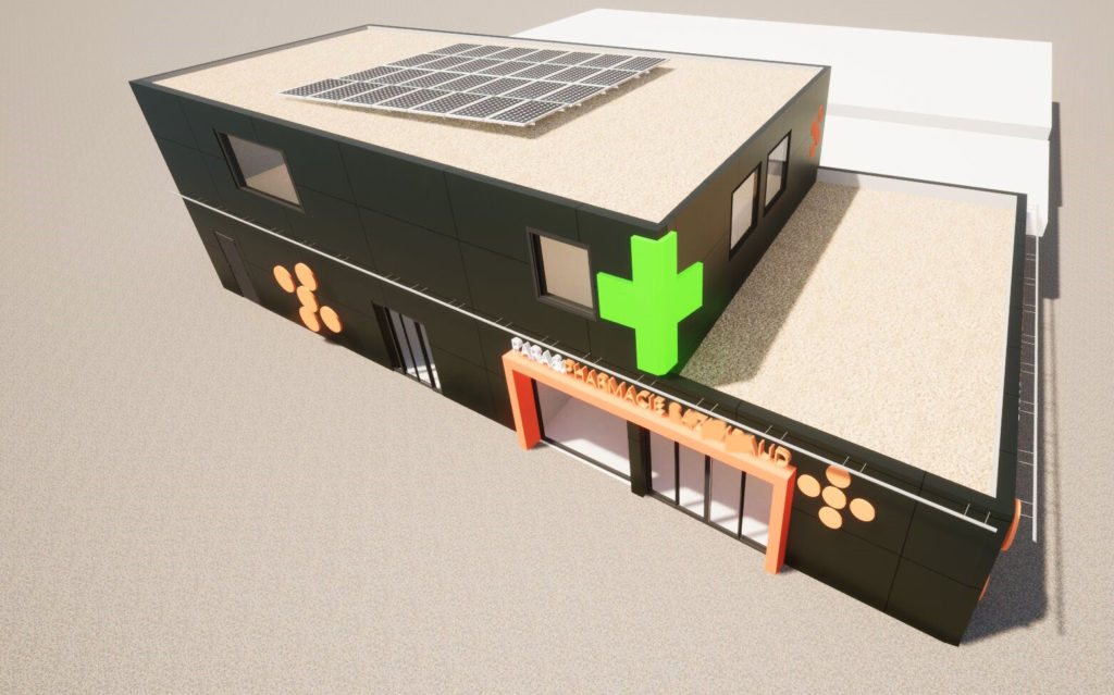 construction d'une pharmacie dans sud de la France